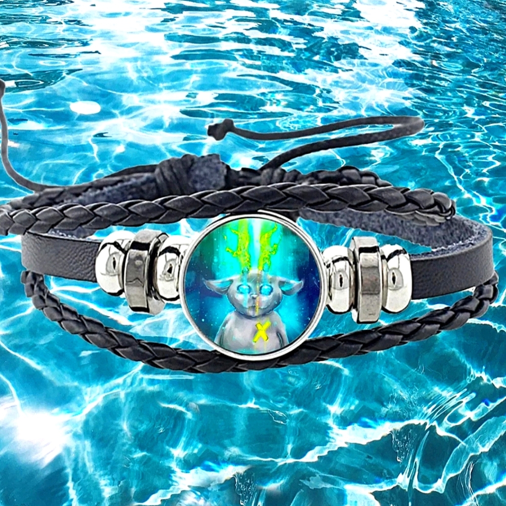 Handmade Twenty One Pilots NED Donnie Darko Vegan Leather Snap Charm Bracelet